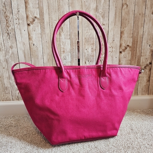 Ralph Lauren Handbags - Ralph Lauren Fragrance Large Tote Bag In Magenta Color